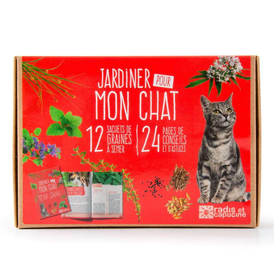 Coffret de 12 Sachets de Graines pour Chat