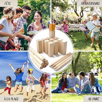 Jeu Kubb en Bois