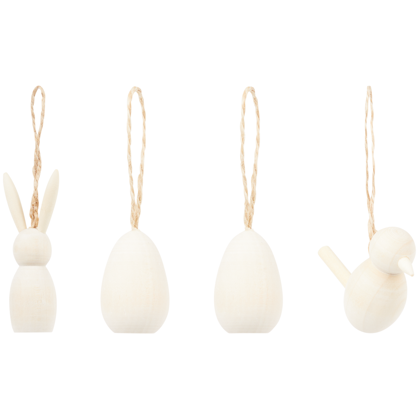 4 Figurines en Bois PĂąques