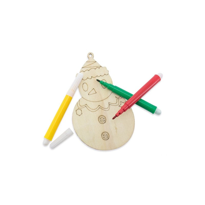 Sujet en Bois à Colorier