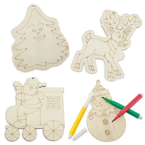 Sujet en Bois à Colorier