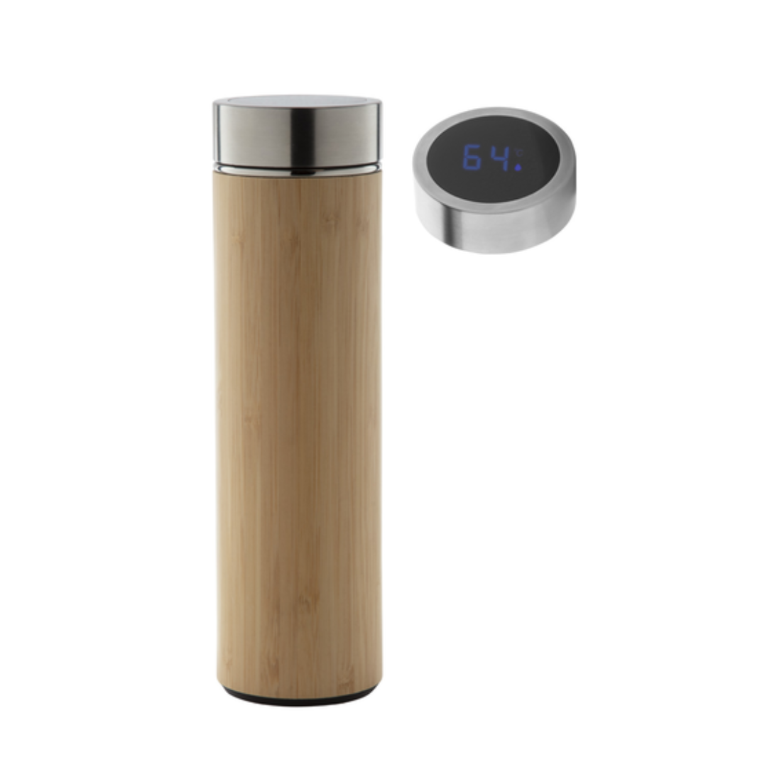 thermos thermomètre à double paroi avec infuseur de thé