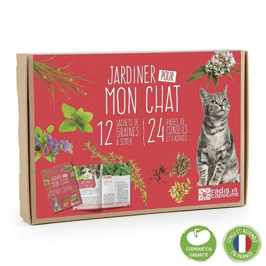 coffret de 12 sachets de graine pour chat