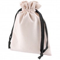 sac velours avec noeud en coton